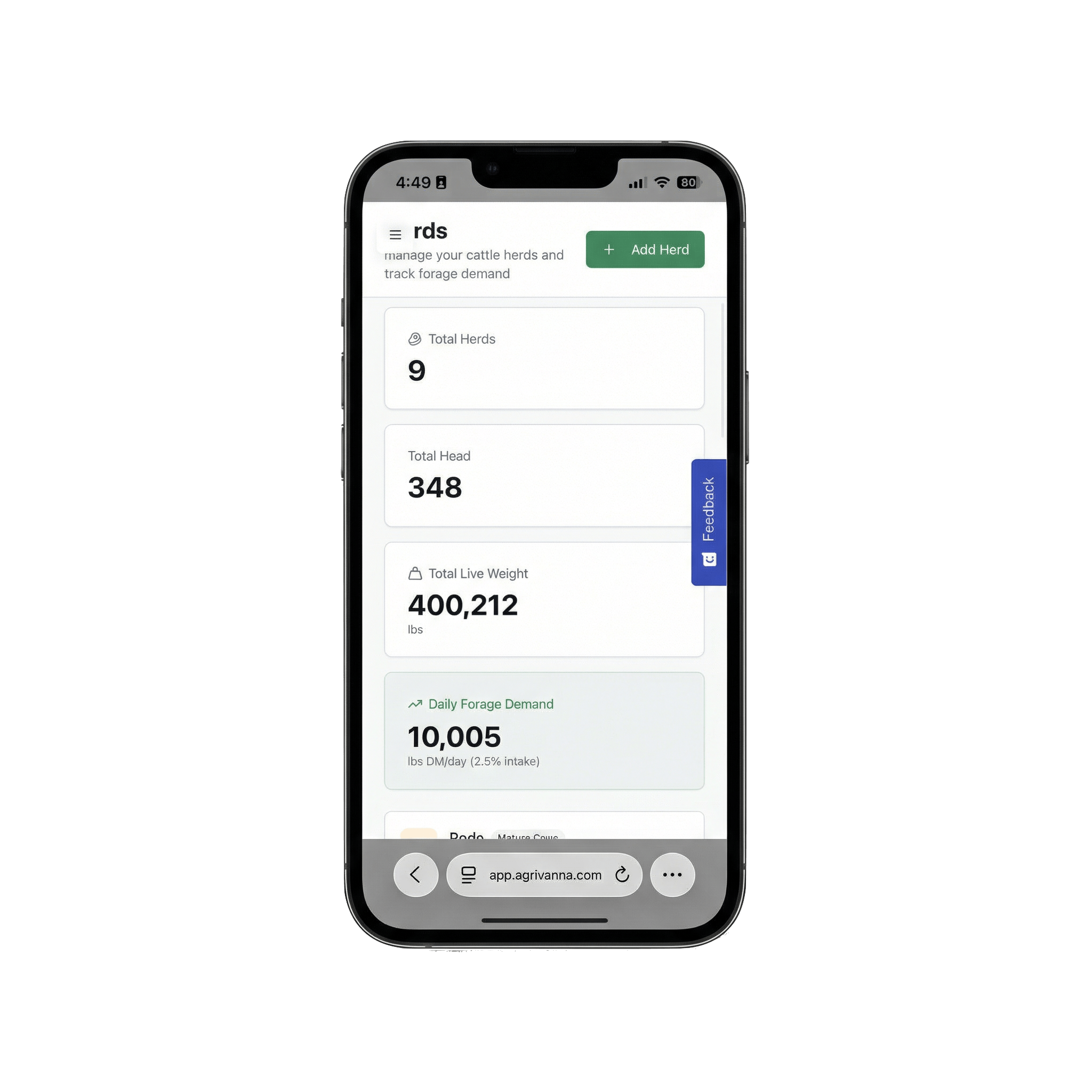 PRS mobile herd view