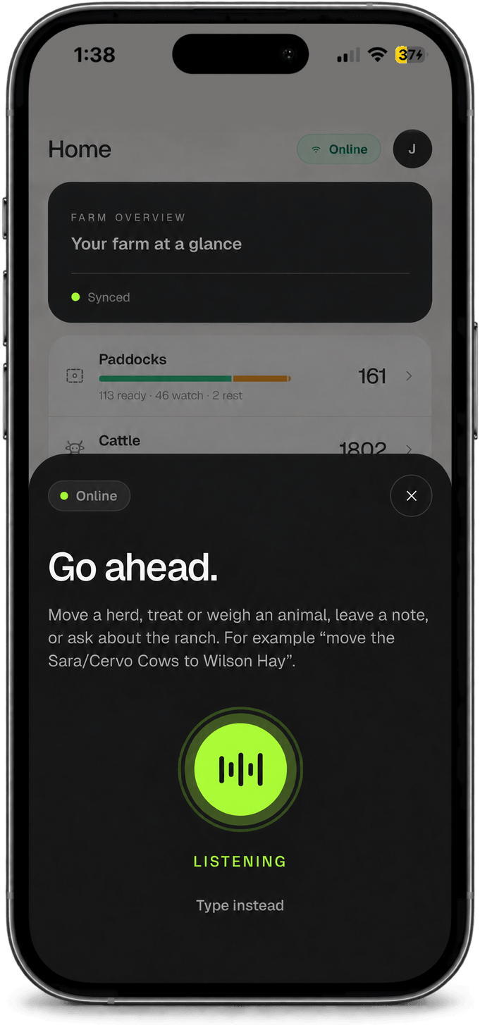 L’application iPhone d’Agrivanna à l’écoute d’une note vocale